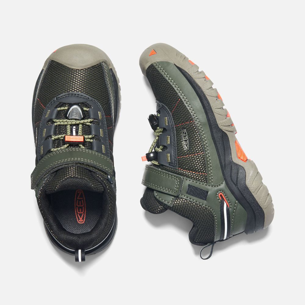 Baskets Keen Enfant Vert Olive/Orange | Targhee Sport Vent Shoes | QATNZ-6948